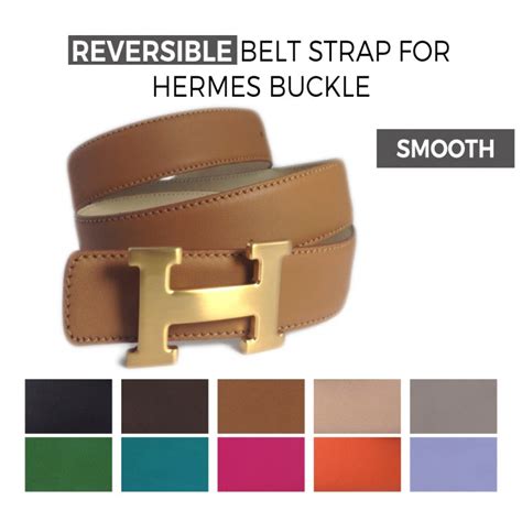 TEXTURED Calfskin Belt Strap for HERMÈS Buckle Belt Kit